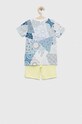 Guess komplet bawełniany dziecięcy N3GG00.K8HM3.PPYX niebieski SS23