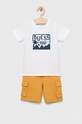 Guess komplet bawełniany dziecięcy nadruk biały N3GG02.K8HM3.PPYX