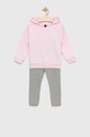 adidas komplet dziecięcy IN G HOOD FL dzianina różowy HR5857
