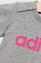 DÍVKA Dětská bavlněná souprava adidas I LIN CO T HR5892 šedá