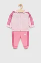 ροζ Παιδική φόρμα adidas I 3S SHINY Για κορίτσια