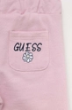 roza Pamučna trenirka za bebe Guess