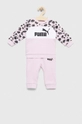 różowy Puma dres dziecięcy ESS+ MATES Infants Jogger FL Dziewczęcy