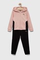 Detská tepláková súprava Puma Hooded Sweat Suit TR cl G pletenina ružová 67358666.PPYX