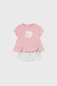 Komplet za bebe Mayoral Newborn 2-pack 1609.2D.NEWBORN roza SS23