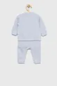 Хлопковый костюм для младенцев United Colors of Benetton фиолетовой