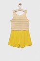 Παιδικό βαμβακερό σετ United Colors of Benetton 3NVVCK008.G.SEASONAL κίτρινο SS23