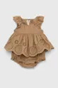 złoty brąz GAP sukienka bawełniana niemowlęca Dziewczęcy