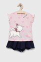 OVS komplet niemowlęcy z elastanem różowy 1786055.Girl.9.36months