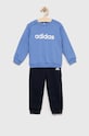 Adidas trening copii I LIN FL tricotaj albastru HR5880
