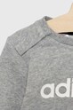 Chlapec Detská tepláková súprava adidas I LIN FL HR5882 sivá