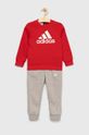 czerwony adidas dres dziecięcy LK BOS JOG Dziecięcy