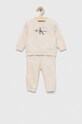 Calvin Klein Jeans komplet niemowlęcy nadruk beżowy IN0IN00011.PPYX