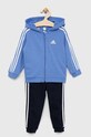 adidas dres dziecięcy I 3S FZ FL JOG dzianina niebieski HR5865