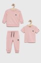 Komplet za dojenčka Tommy Hilfiger Pletenina roza KN0KN01549.PPYX