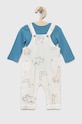 OVS komplet bawełniany niemowlęcy wzorzyste niebieski 1715674.Newborn