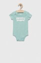 Levi's komplet bawełniany niemowlęcy ML0019 turkusowy SS23