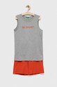 Παιδικό σετ United Colors of Benetton στάμπα γκρί 3096CK005.G.SEASONAL