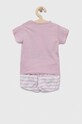 Otroški bombažni komplet United Colors of Benetton 3I6TA1032.W.SEASONAL roza SS23