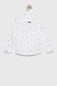 Tommy Hilfiger koszula bawełniana dziecięca KB0KB08008.PPYX biały SS23
