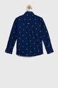 Otroška bombažna srajca Tommy Hilfiger KB0KB08008.PPYX mornarsko modra SS23