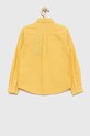 Dětská bavlněná košile Guess L3RH06.W9CL0.PPYX žlutá SS23