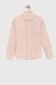 Παιδικό βαμβακερό πουκάμισο Guess ροζ