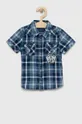 μπλε Παιδικό βαμβακερό πουκάμισο Guess Για αγόρια