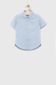 Pepe Jeans camasa de bumbac pentru copii Misterton scurt albastru PB302320