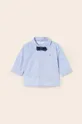 niebieski Mayoral Newborn koszula bawełniana niemowlęca Chłopięcy