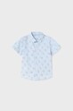 Mayoral koszula bawełniana niemowlęca wzorzyste niebieski 1110.3E.BABY