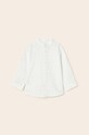Mayoral koszula z domieszką lnu dziecięca casual biały 1114.3A.BABY