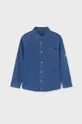 μπλε Παιδικό βαμβακερό πουκάμισο Mayoral