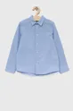 modrá Detská bavlnená košeľa United Colors of Benetton Chlapčenský