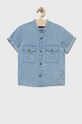 Παιδικό τζιν πουκάμισο United Colors of Benetton casual μπλε 5DHJGQ012.P.SEASONAL