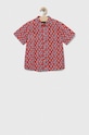 Dětská bavlněná košile United Colors of Benetton krátký červená 5JFLGQ010.P.SEASONAL