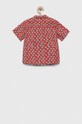 Dětská bavlněná košile United Colors of Benetton 5JFLGQ010.P.SEASONAL červená SS23