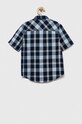 Παιδικό βαμβακερό πουκάμισο United Colors of Benetton 5JVVQQ002.G.SEASONAL σκούρο μπλε SS23