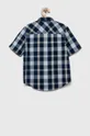 Παιδικό βαμβακερό πουκάμισο United Colors of Benetton σκούρο μπλε