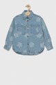Дитяча джинсова сорочка United Colors of Benetton візерунок блакитний 5VUGCQ01C.G.SEASONAL