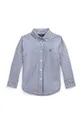 σκούρο μπλε Παιδικό βαμβακερό πουκάμισο Polo Ralph Lauren Για αγόρια