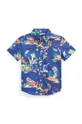 plava Dječja pamučna košulja Polo Ralph Lauren Za dječake