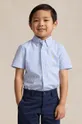 tmavomodrá Detská bavlnená košeľa Polo Ralph Lauren Chlapčenský