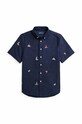 Polo Ralph Lauren koszula bawełniana dziecięca wzorzyste granatowy 323902170001