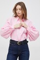Pamučna košulja Tommy Hilfiger roza WW0WW37127.PPYX