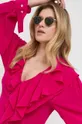 ροζ Μεταξωτή μπλούζα Victoria Beckham