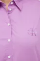 bavlnená košeľa Calvin Klein Jeans fialová