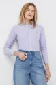 vijolična Bombažna srajca Polo Ralph Lauren