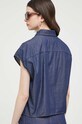 Odzież Love Moschino koszula bawełniana W.C.E76.01.T.174A granatowy