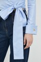 Elisabetta Franchi camasa din bumbac albastru CA03231E2
